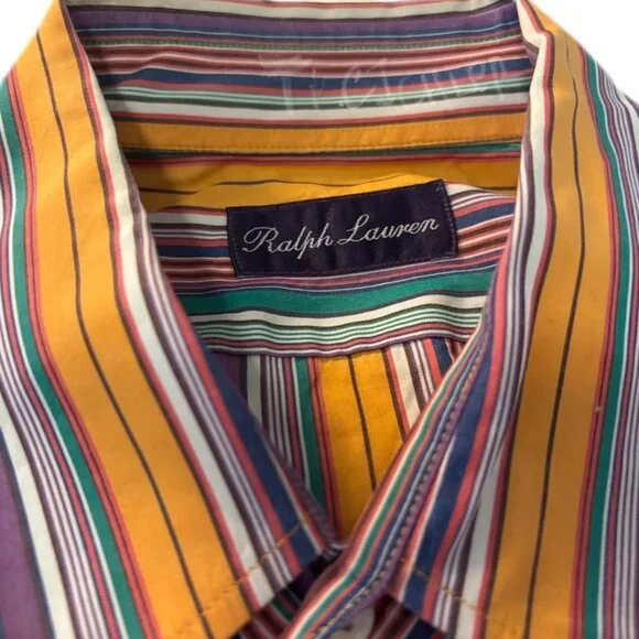 RALPH LAUREN PURPLE LABEL Shirt (L, Orange, Cotton) - Picture 2 of 6